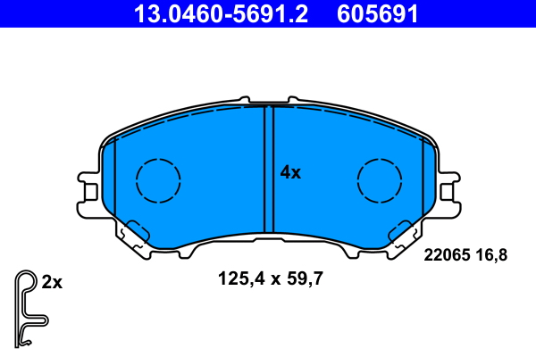 ATE Remblokset 13.0460-5691.2