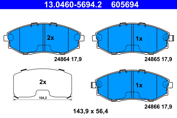 ATE Remblokset 13.0460-5694.2