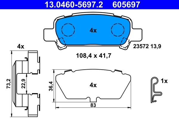 Remblokset ATE 13.0460-5697.2