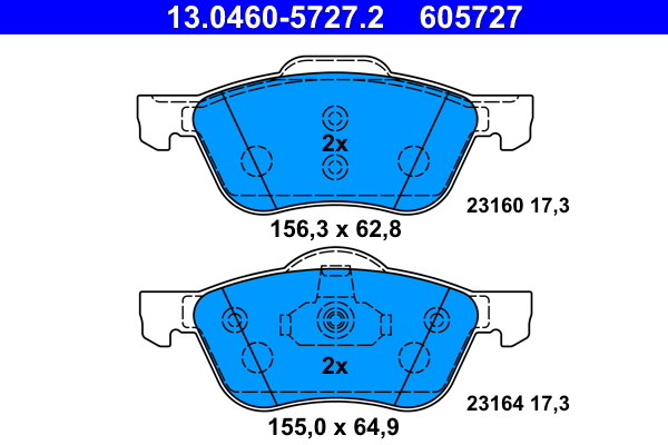 ATE Remblokset 13.0460-5727.2