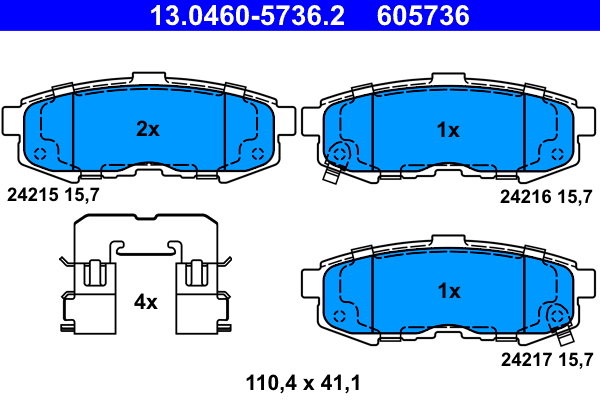 Remblokset ATE 13.0460-5736.2