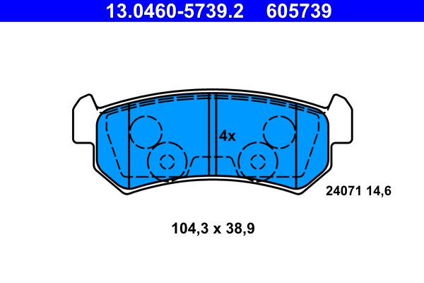 ATE Remblokset 13.0460-5739.2