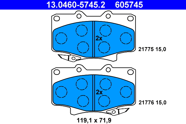 Remblokset ATE 13.0460-5745.2