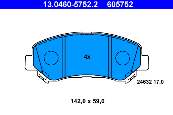 Remblokset ATE 13.0460-5752.2