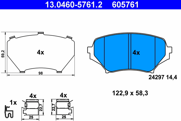 ATE Remblokset 13.0460-5761.2