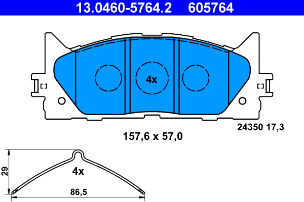 Remblokset ATE 13.0460-5764.2