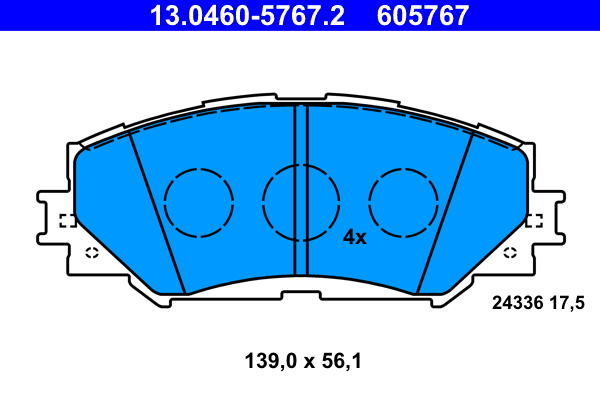 ATE Remblokset 13.0460-5767.2