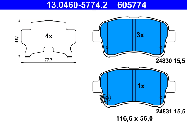 ATE Remblokset 13.0460-5774.2