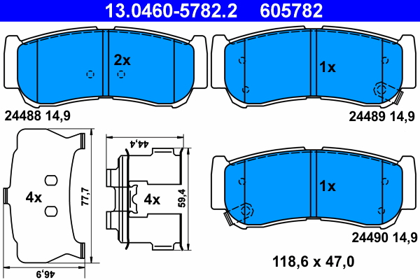 ATE Remblokset 13.0460-5782.2