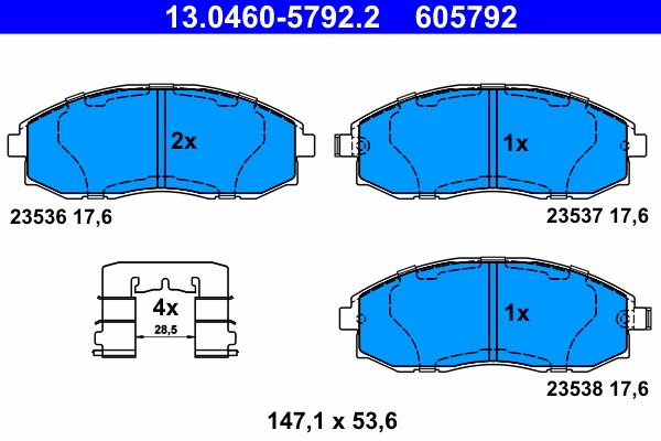 ATE Remblokset 13.0460-5792.2