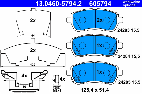 ATE Remblokset 13.0460-5794.2