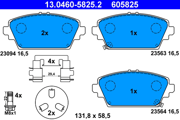 ATE Remblokset 13.0460-5825.2