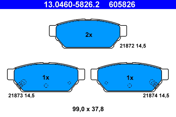 ATE Remblokset 13.0460-5826.2