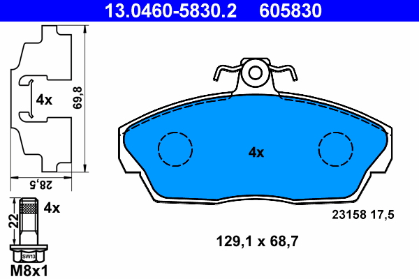 ATE Remblokset 13.0460-5830.2