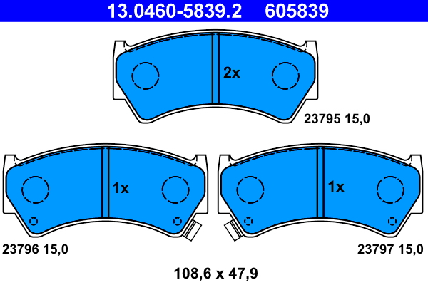 ATE Remblokset 13.0460-5839.2