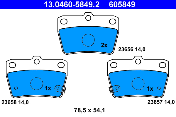 ATE Remblokset 13.0460-5849.2