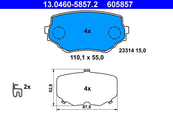 ATE Remblokset 13.0460-5857.2