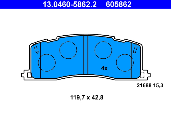 Remblokset ATE 13.0460-5862.2