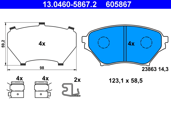 ATE Remblokset 13.0460-5867.2