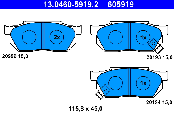 ATE Remblokset 13.0460-5919.2