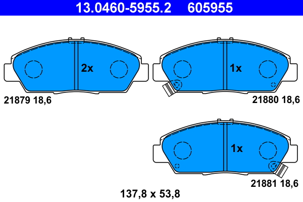 Remblokset ATE 13.0460-5955.2