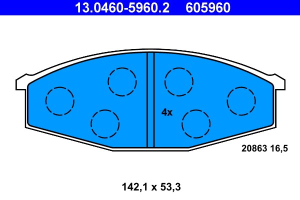 ATE Remblokset 13.0460-5960.2