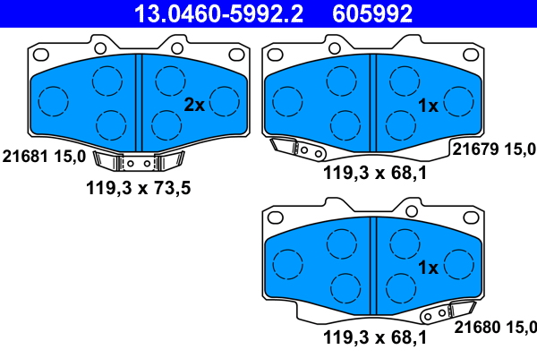 Remblokset ATE 13.0460-5992.2