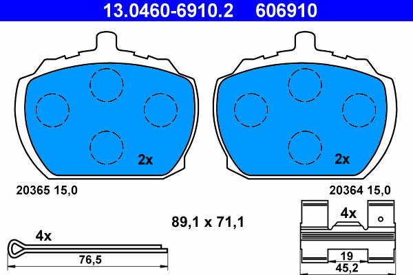 Remblokset ATE 13.0460-6910.2