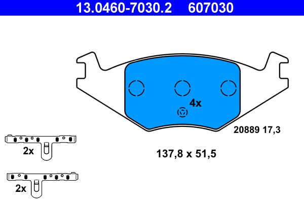 ATE Remblokset 13.0460-7030.2