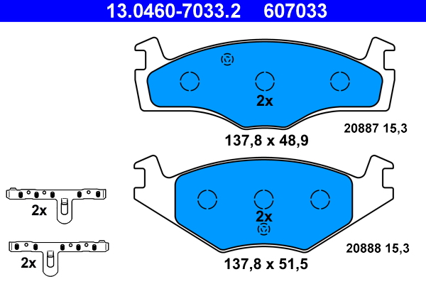 ATE Remblokset 13.0460-7033.2