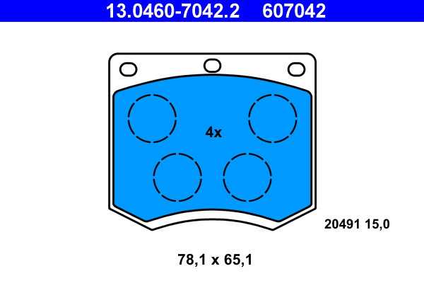 Remblokset ATE 13.0460-7042.2