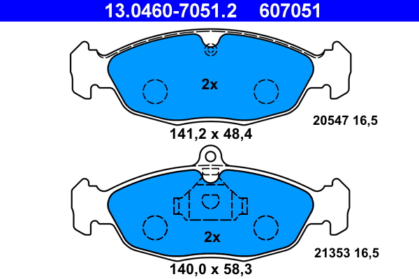 ATE Remblokset 13.0460-7051.2