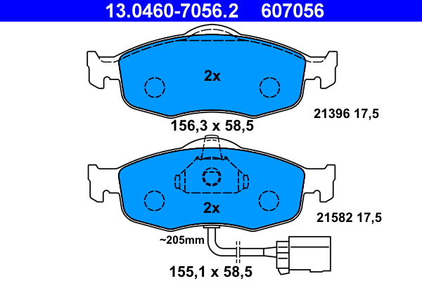 ATE Remblokset 13.0460-7056.2