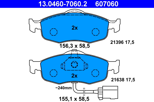 ATE Remblokset 13.0460-7060.2