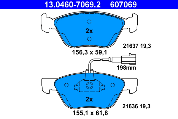 ATE Remblokset 13.0460-7069.2