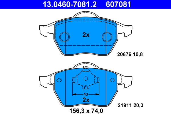 ATE Remblokset 13.0460-7081.2