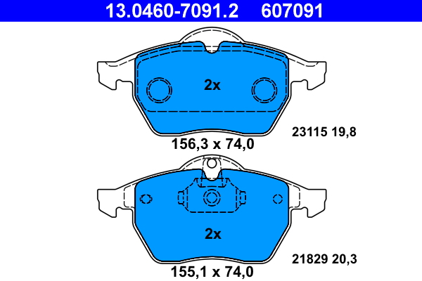 Remblokset ATE 13.0460-7091.2