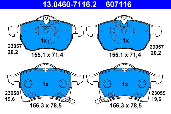 ATE Remblokset 13.0460-7116.2