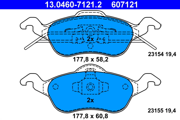 ATE Remblokset 13.0460-7121.2