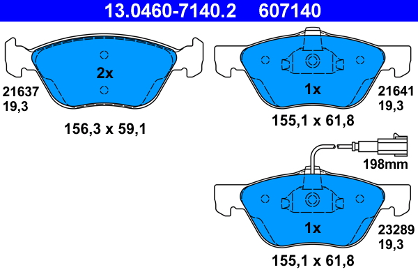 ATE Remblokset 13.0460-7140.2