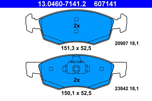 ATE Remblokset 13.0460-7141.2