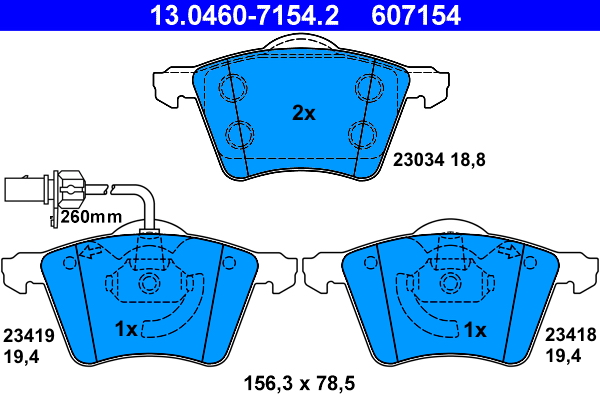 ATE Remblokset 13.0460-7154.2