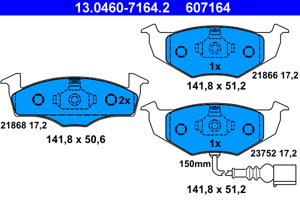 ATE Remblokset 13.0460-7164.2