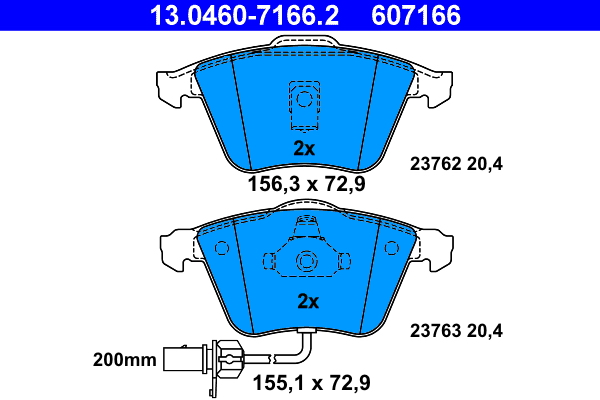 ATE Remblokset 13.0460-7166.2