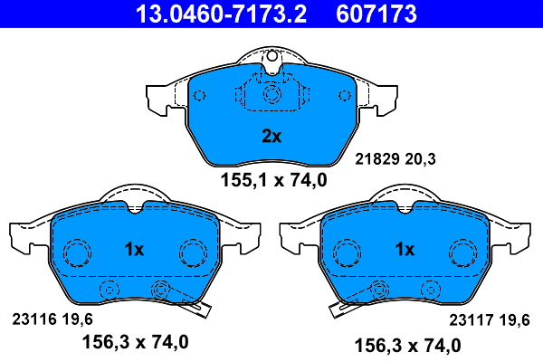 ATE Remblokset 13.0460-7173.2