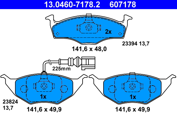 ATE Remblokset 13.0460-7178.2