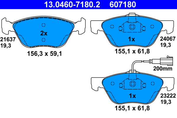 ATE Remblokset 13.0460-7180.2