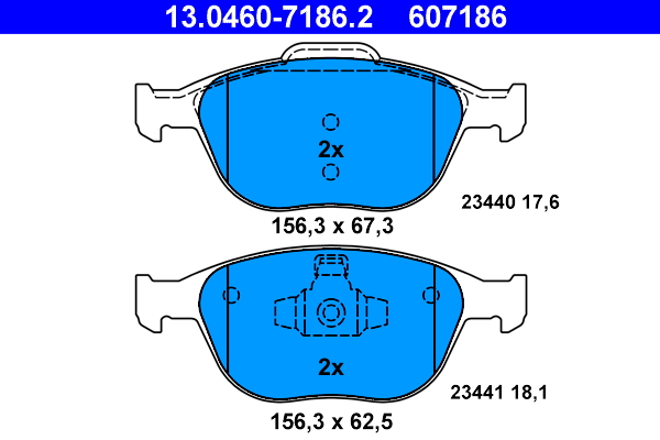 ATE Remblokset 13.0460-7186.2