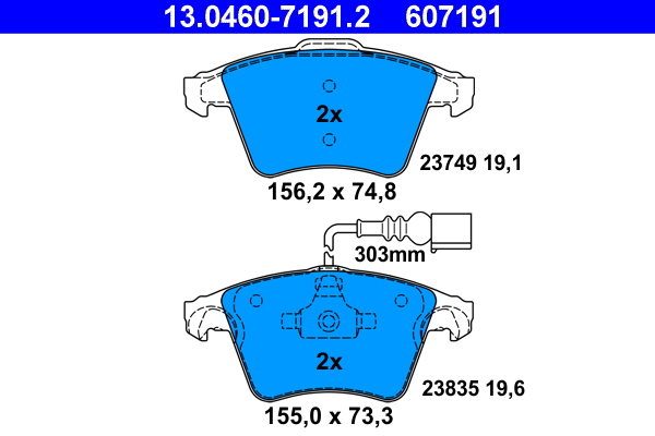 ATE Remblokset 13.0460-7191.2