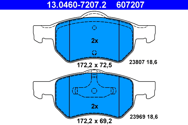 ATE Remblokset 13.0460-7207.2